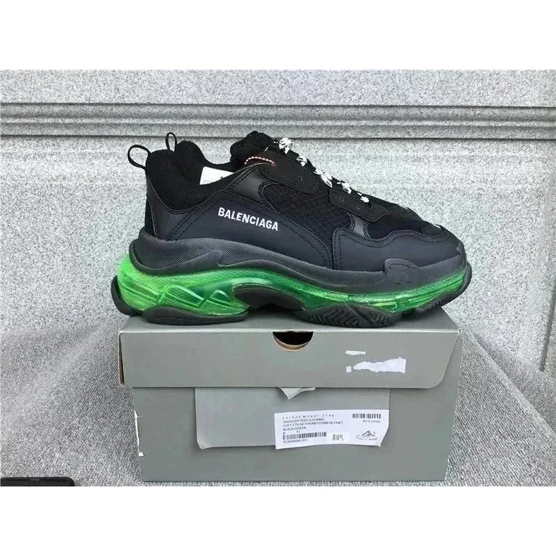 Balenciaga Balenciaga Triple S Black Green Sneakers Black - 1
