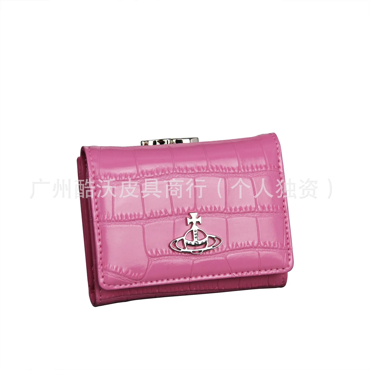 Vivienne Westwood Vivienne Westwood Orb Pink Crocodile Wallet Pink - 1