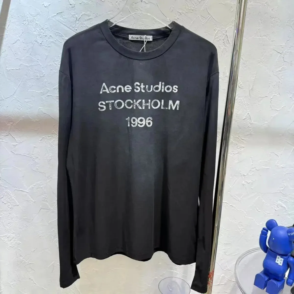 Acne Studios Acne Studios Stockholm 1996 Black Long-Sleeve T-Shirt Black - 1