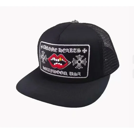 Chrome Hearts Chrome Hearts CH Cross Black Trucker Hat Black - 1