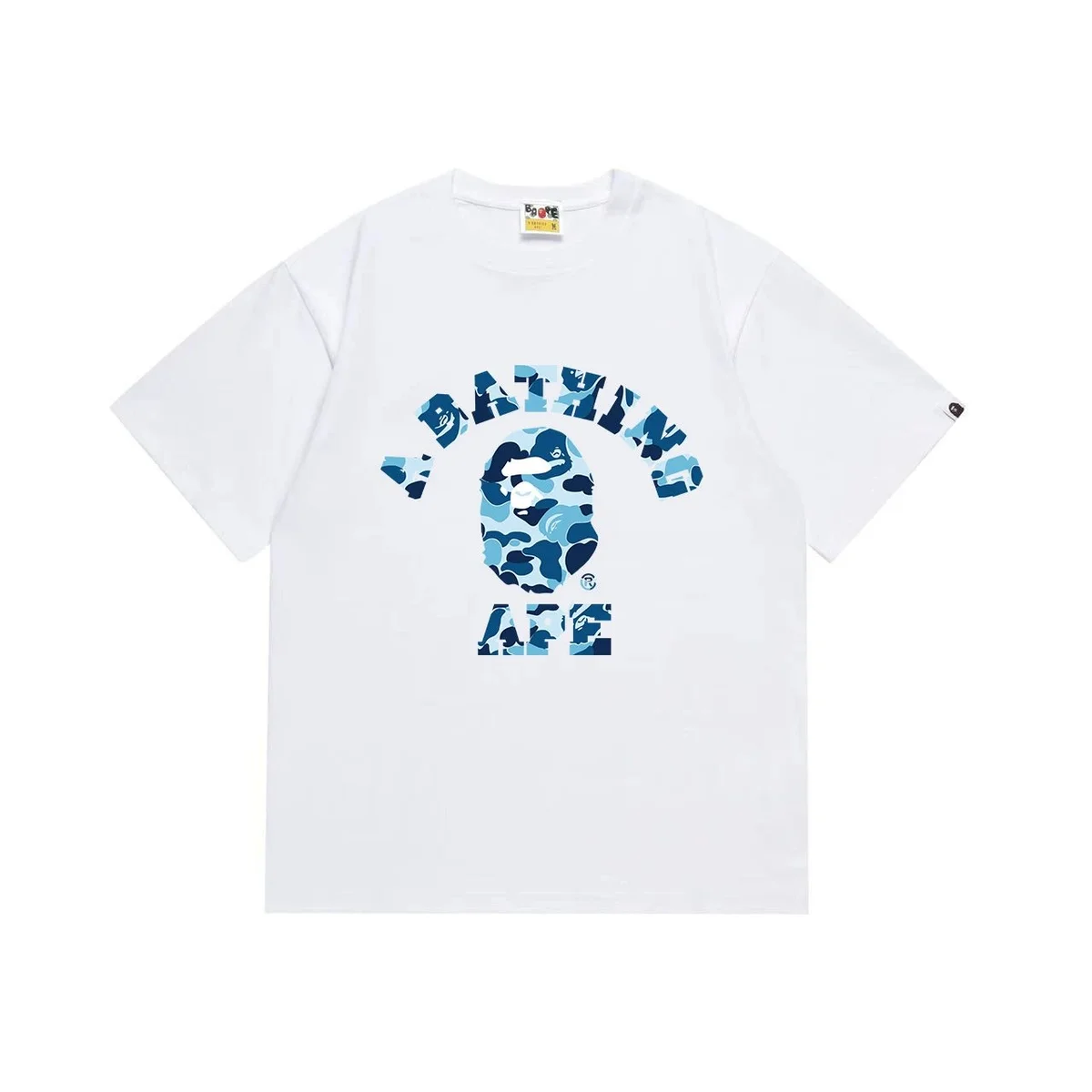A Bathing Ape A Bathing Ape BAPE STA White Blue Camo T-Shirt White - 1