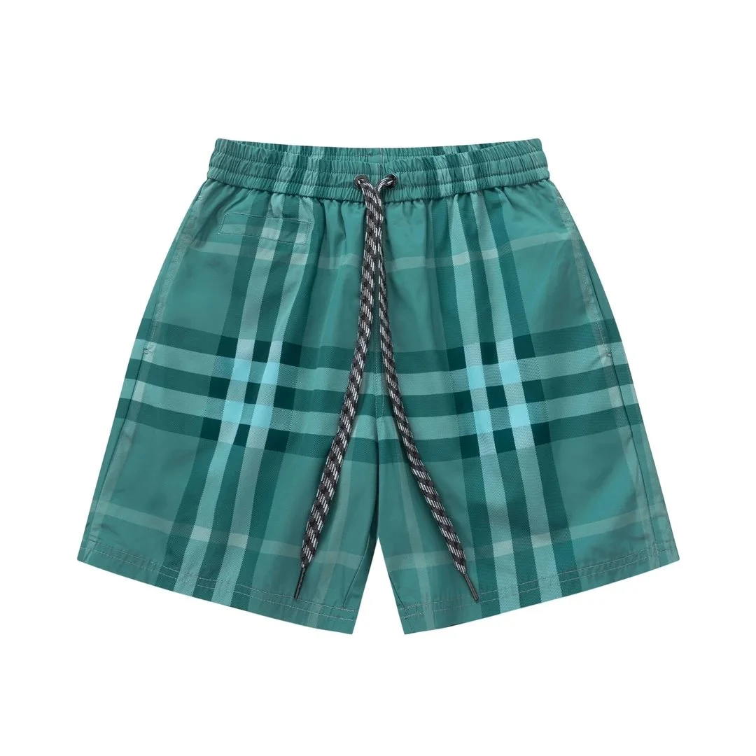 Burberry Burberry Vintage Check Teal Plaid Shorts Blue