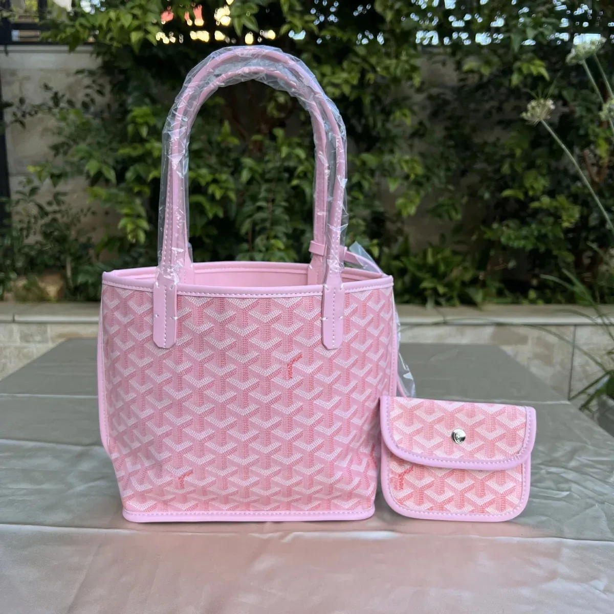 Goyard Goyard YARD Pink Monogram Tote Set Pink