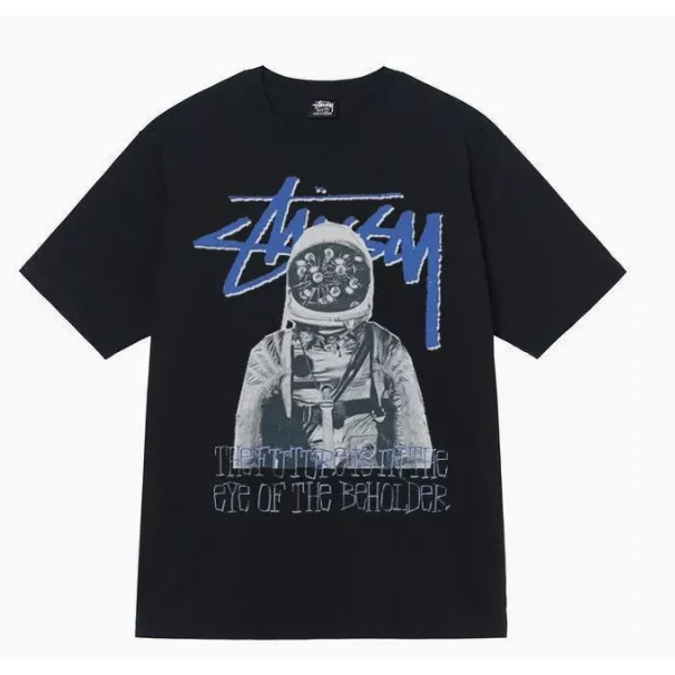 Stussy Stussy Black Astronaut Graphic T-Shirt Black - 1