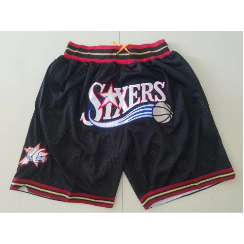 Other Philadelphia 76ers Basketball Shorts Black Red White Black - 1