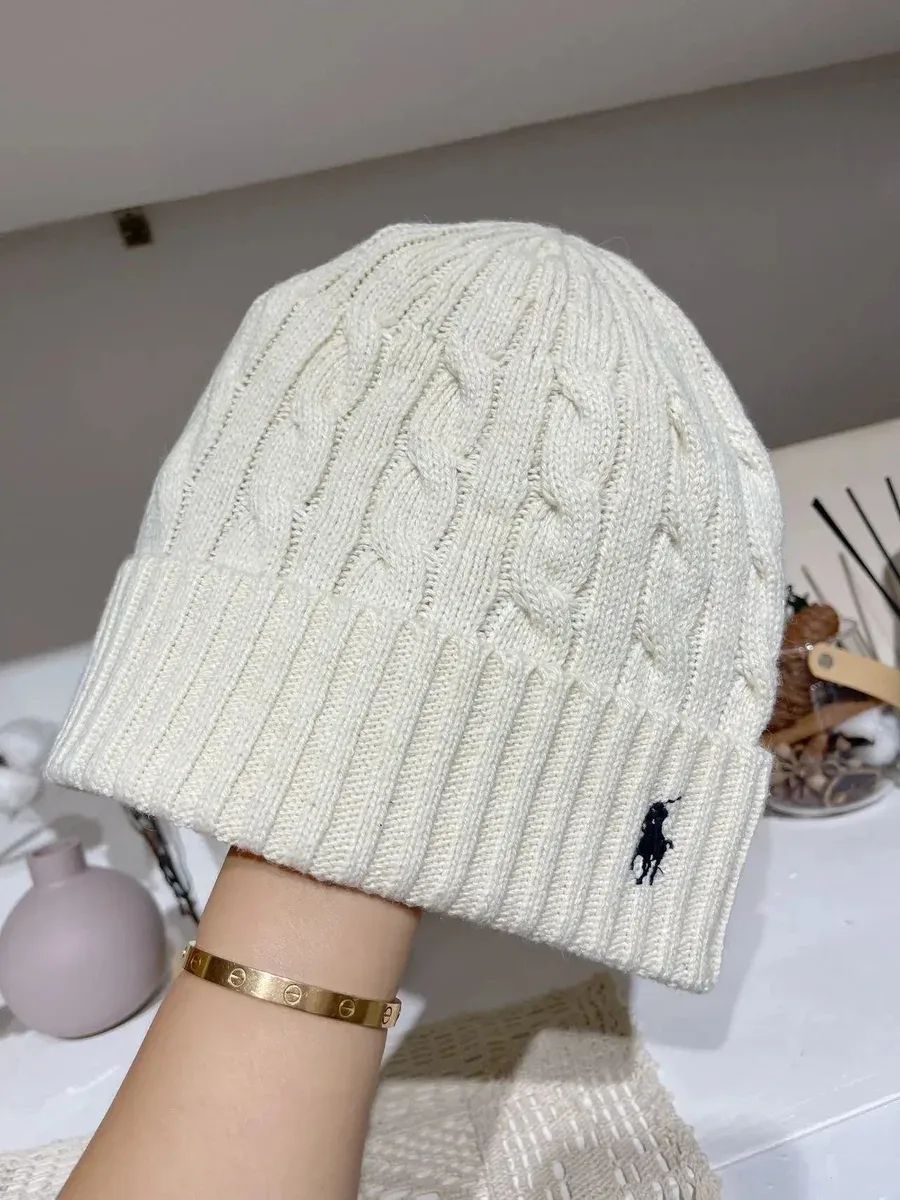 Polo Ralph Lauren Polo Ralph Lauren Cable Knit Beanie Cream Cream - 1