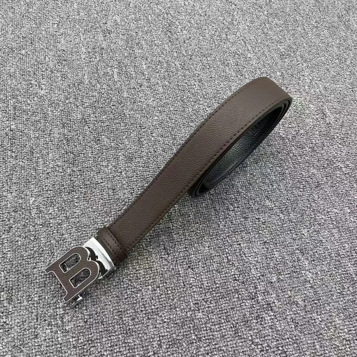 Burberry Burberry TB Monogram Belt Brown Leather Belt Brown - 1
