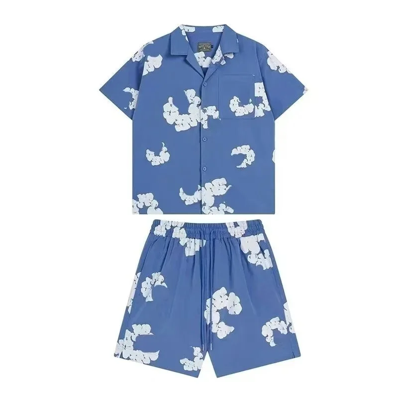 Other Blue Cloud Print Co-ord Set Blue - 1