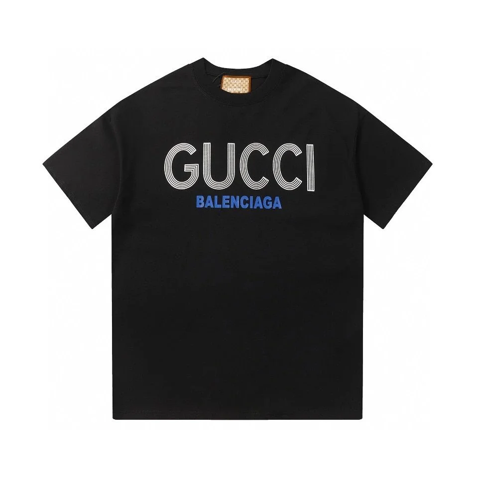 Gucci Gucci Black GUCCI BALENCIAGA T-Shirt Black - 1