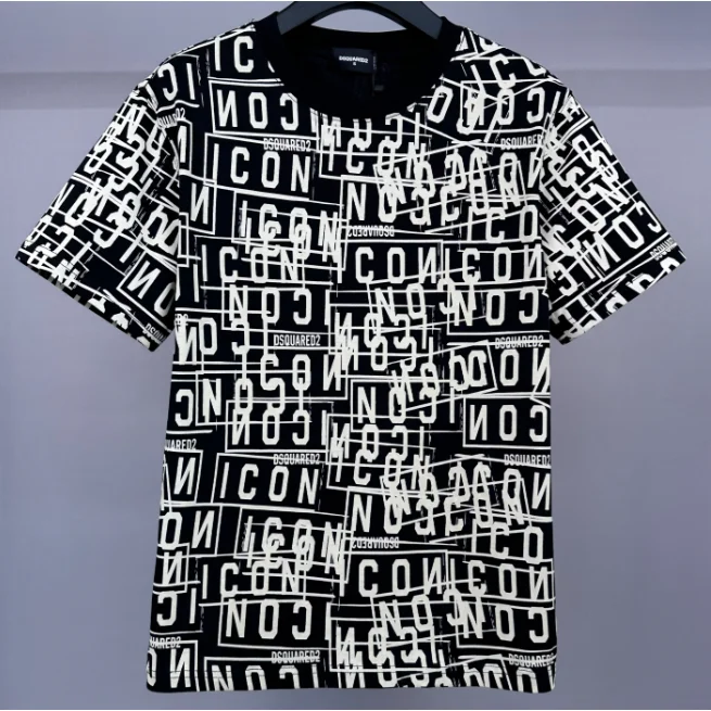 DSQUARED2 DSQUARED2 Icon Black and White Print T-Shirt Black