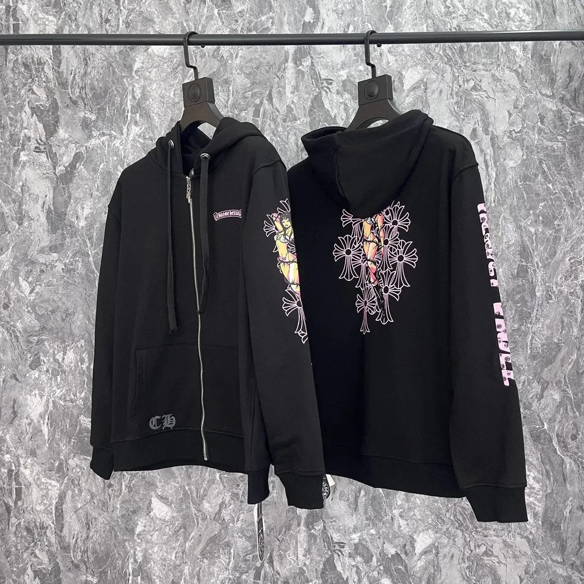 Chrome Hearts Chrome Hearts CH Cross Black Hoodie Black - 1