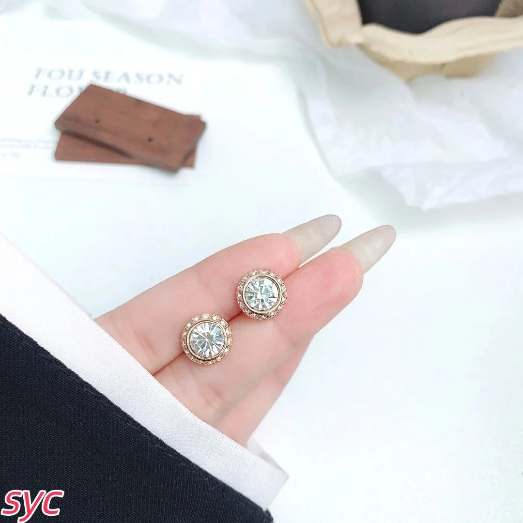 Other Stud Earrings Crystal Accents Jewelry Gold - 1