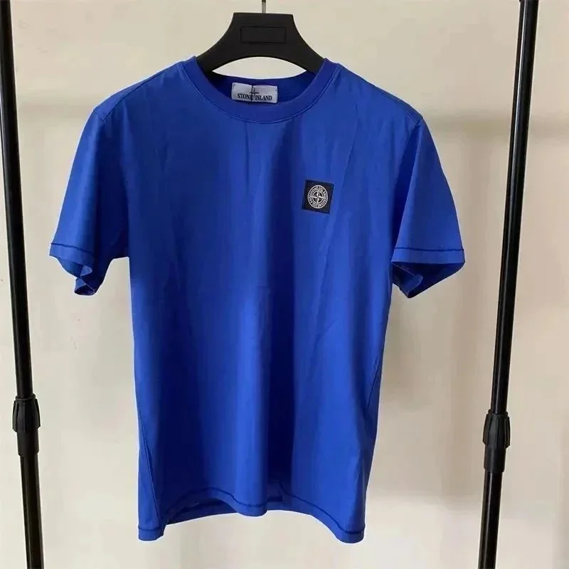 Stone Island Stone Island Blue Logo T-Shirt Blue