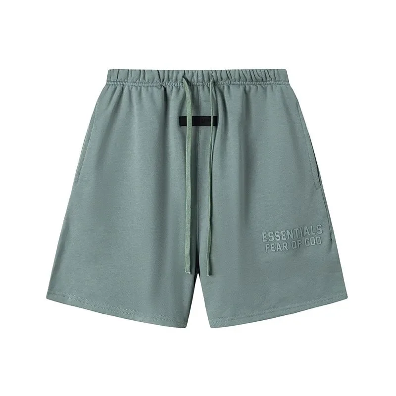 Fear of God Fear of God Essentials Olive Green Shorts Green - 1