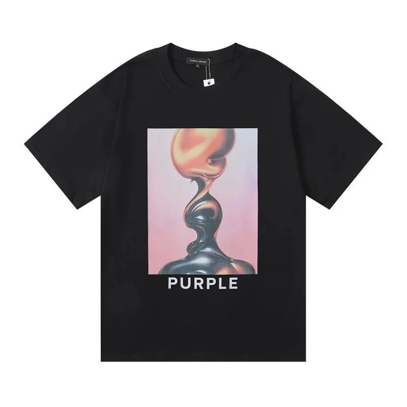 Purple Brand Purple Brand P001 Black Graphic T-Shirt Black - 1