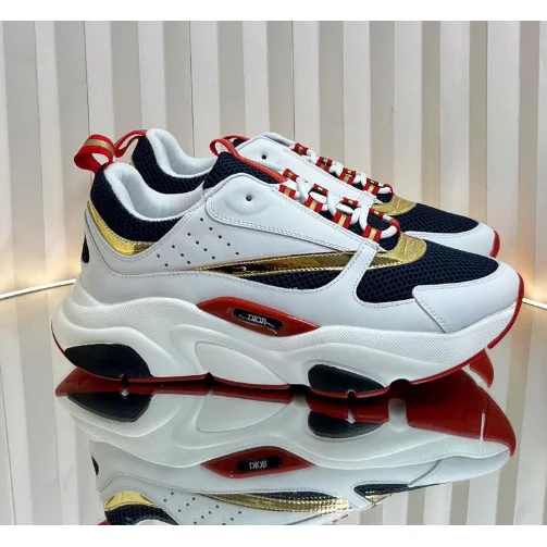 Other Unisex White/Blue/Gold Sneakers with Red Accents White - 1