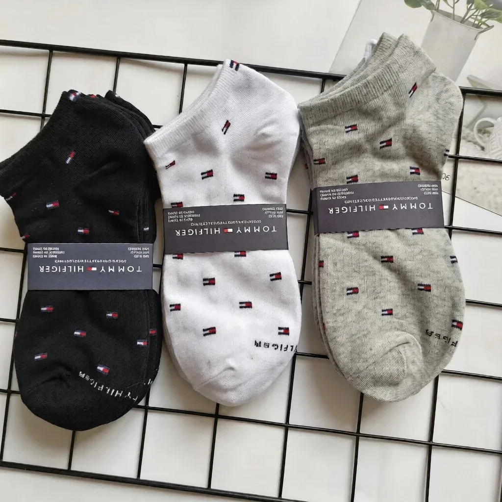 Tommy Hilfiger Tommy Hilfiger Flag Logo Socks Black/White/Grey Black - 1