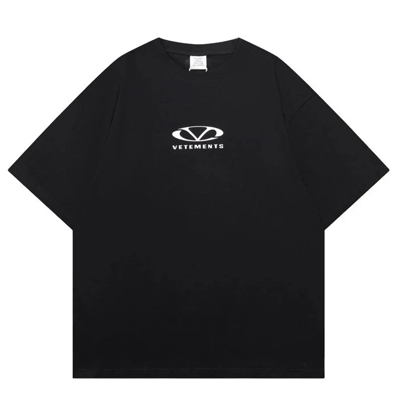 Vetements Vetements Basic Logo Black T-Shirt Black - 1