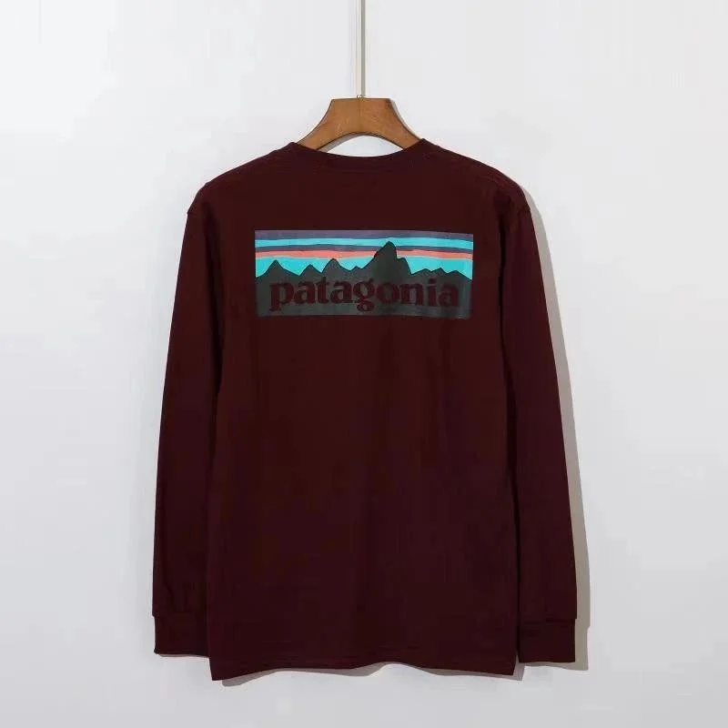 Patagonia Patagonia P-6 Logo Brown Long-Sleeve T-Shirt Brown - 1