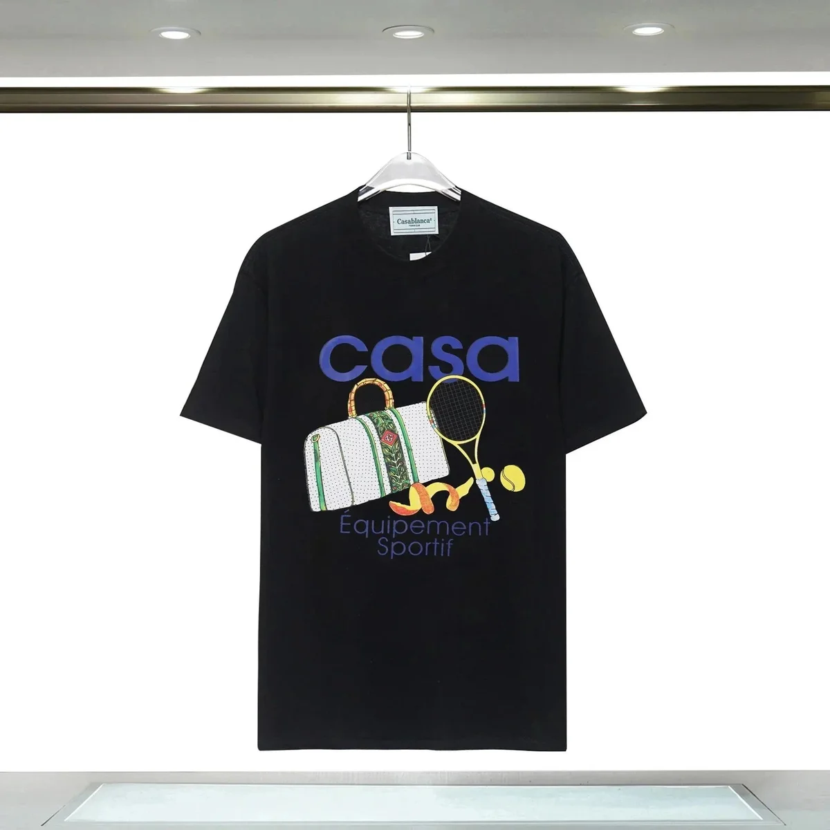 Casablanca Casablanca Sporty Graphic Print Black T-Shirt Black - 1