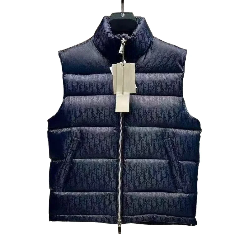 Dior Dior Classic Logo Navy Puffer Vest Navy - 1