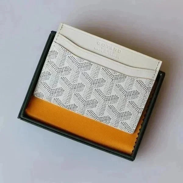 Goyard Goyard Goyardine Card Holder White White - 1