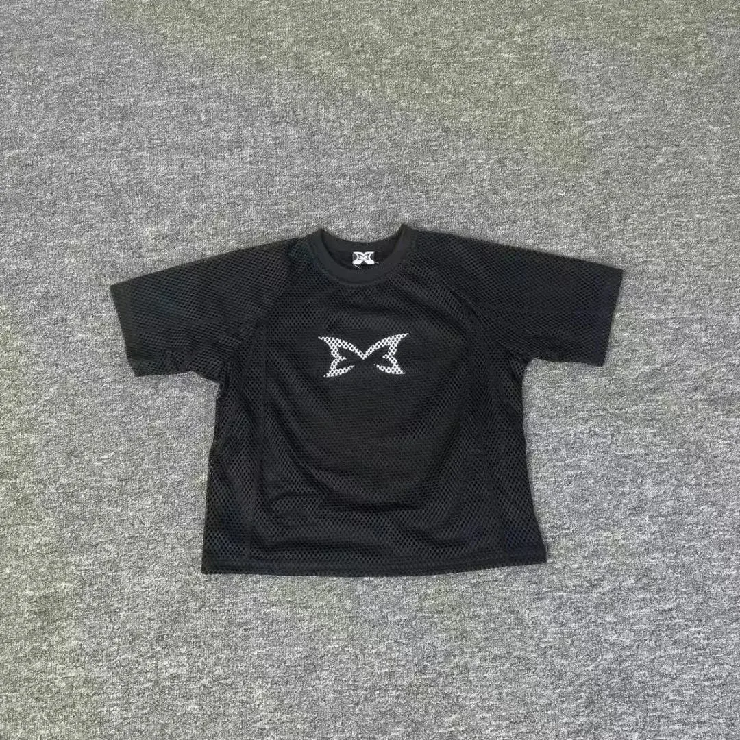 Other Mesh Butterfly T-Shirt Black Black - 1