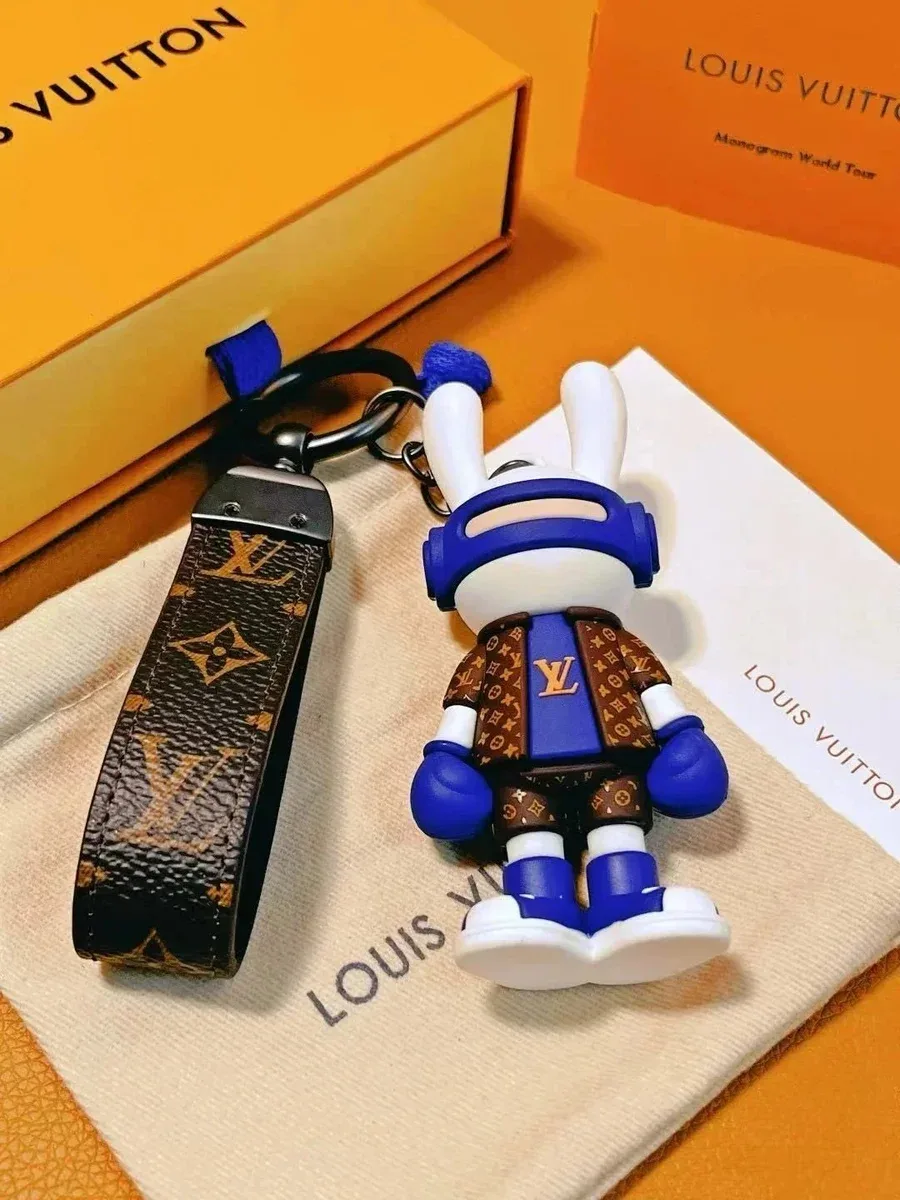 Louis Vuitton Louis Vuitton Monogram Bunny Keychain Blue 22 Blue