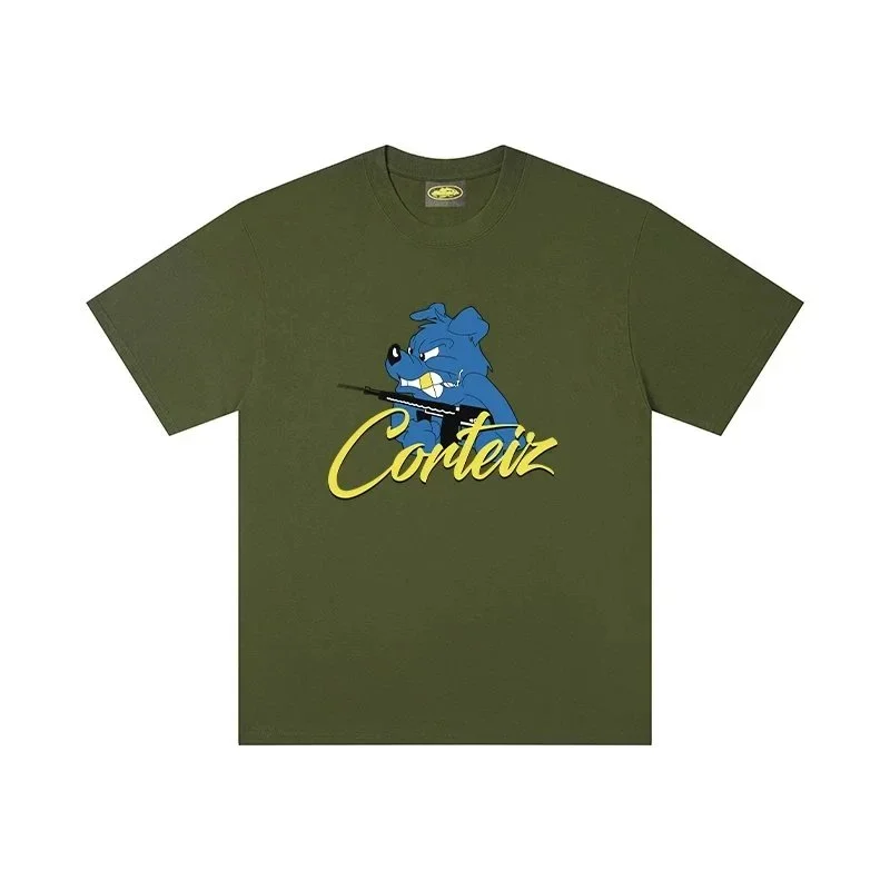 Corteiz Corteiz Olive Green 'Corteiz' Graphic T-Shirt Green - 1