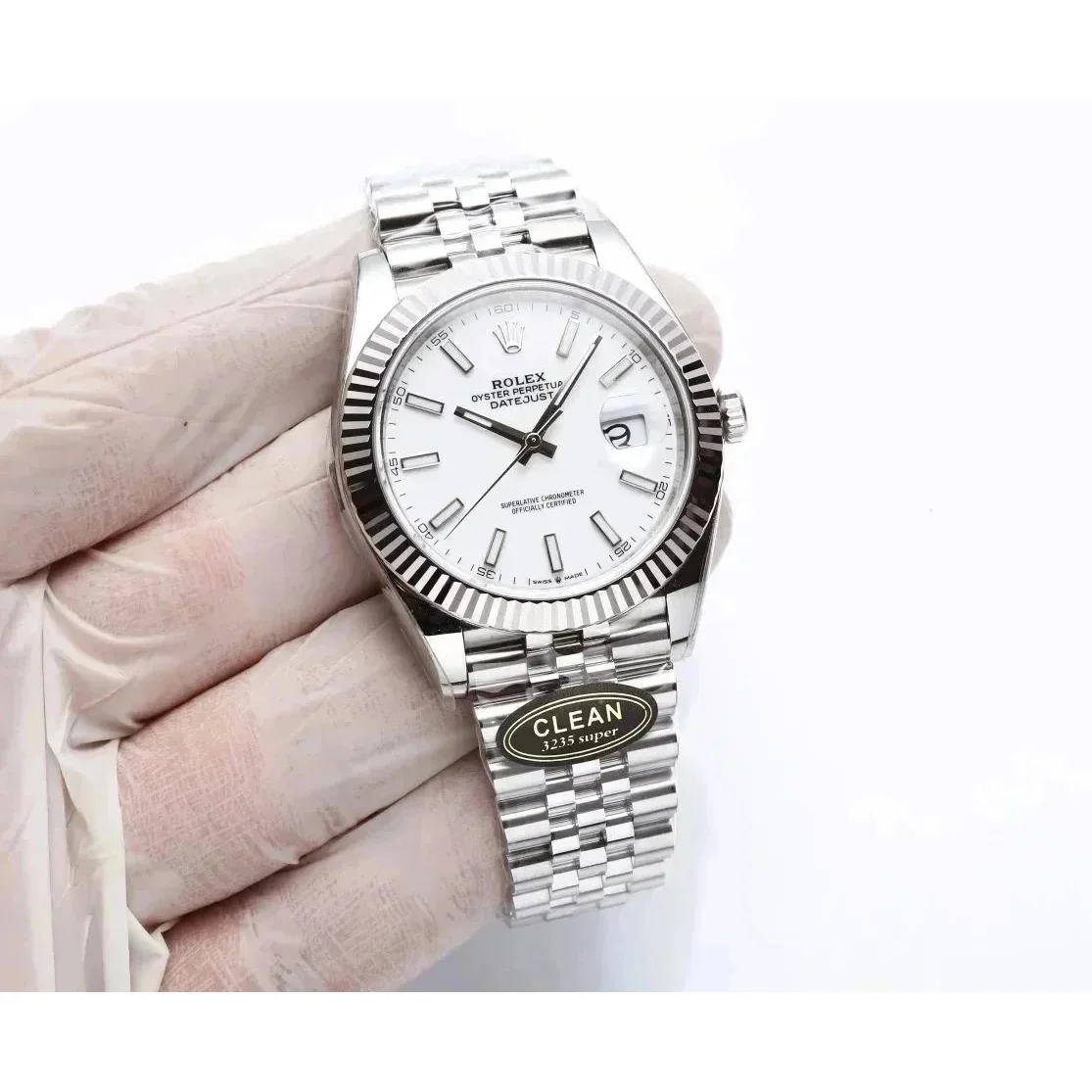 Rolex Rolex Datejust Oyster Perpetual White Dial Stainless Steel Watch White - 1