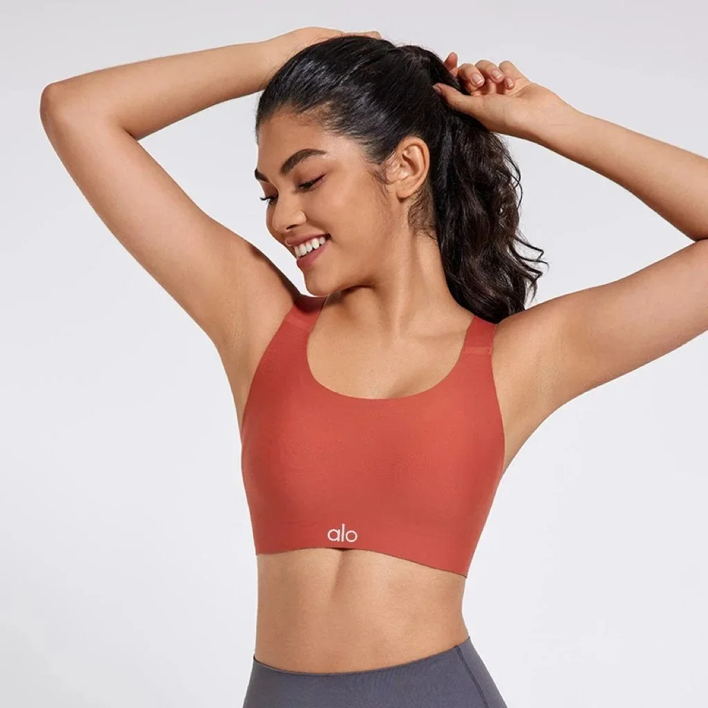 Alo Yoga Alo Seamless Sports Bra Brick Red Red - 1