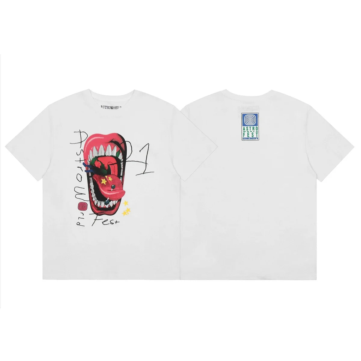 Other White 'Astro Fest' Graphic T-Shirt White - 1