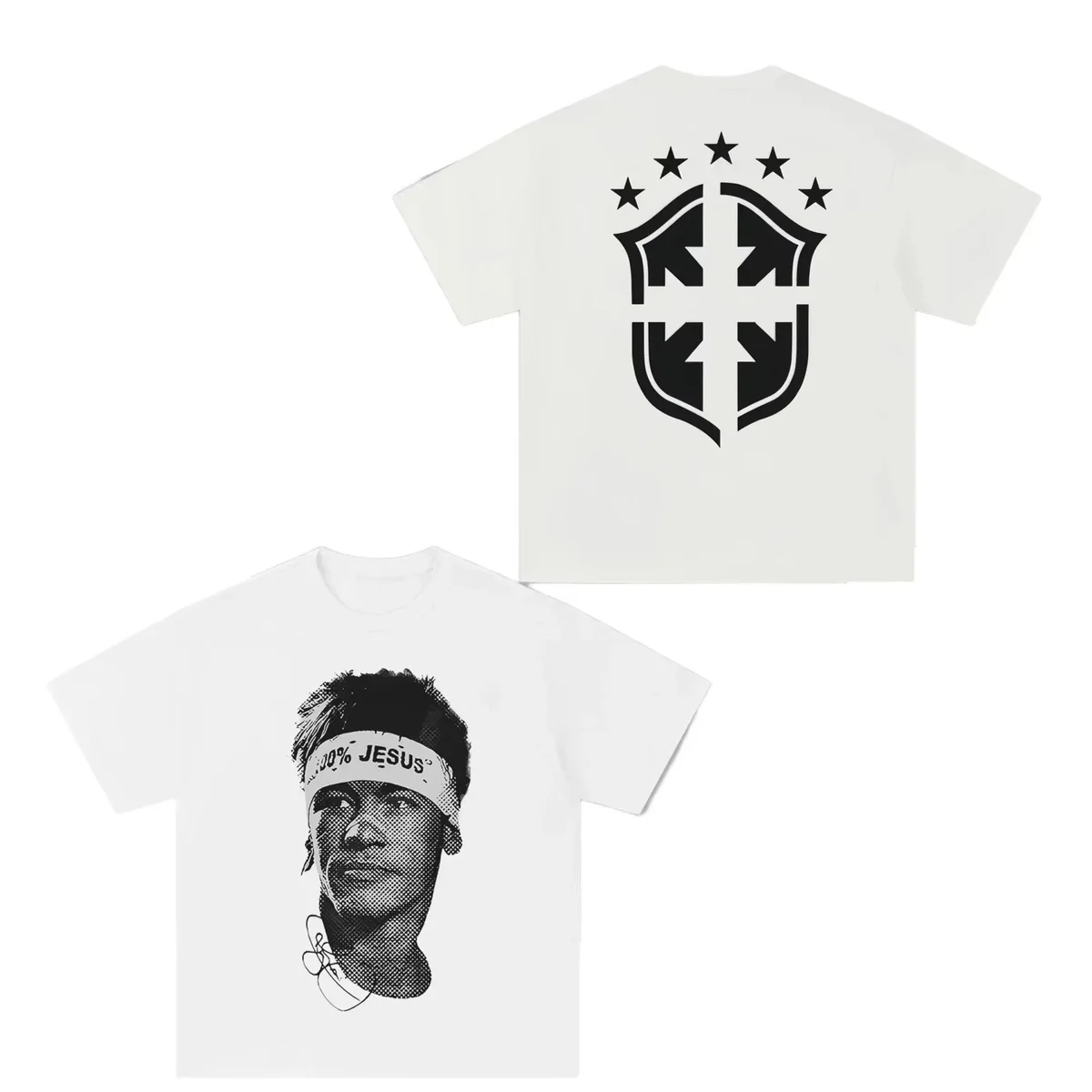 Other White Jesus Graphic T-Shirt White - 1