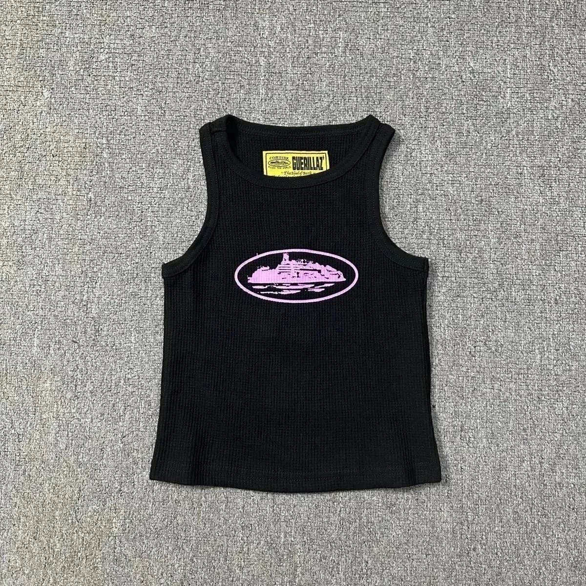 Corteiz Corteiz Guerillaz Black Pink Graphic Tank Top Black - 1