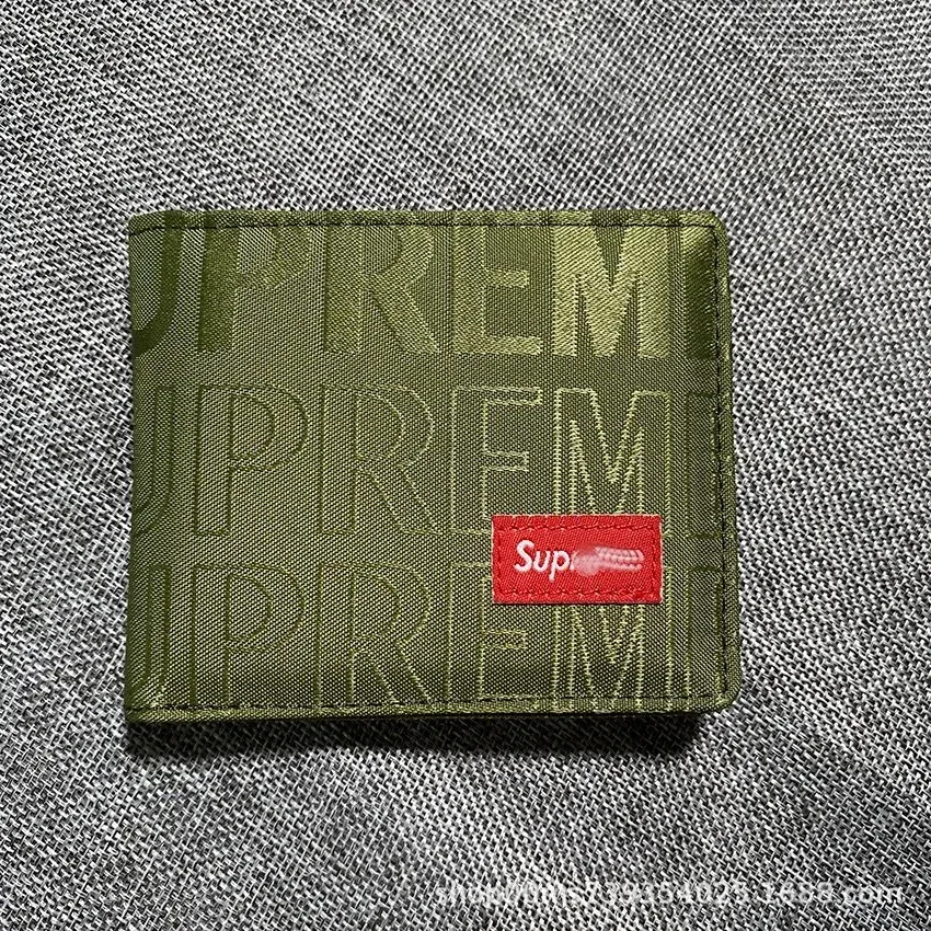 Supreme Supreme Full Embroidered Green Wallet with Box Green - 1
