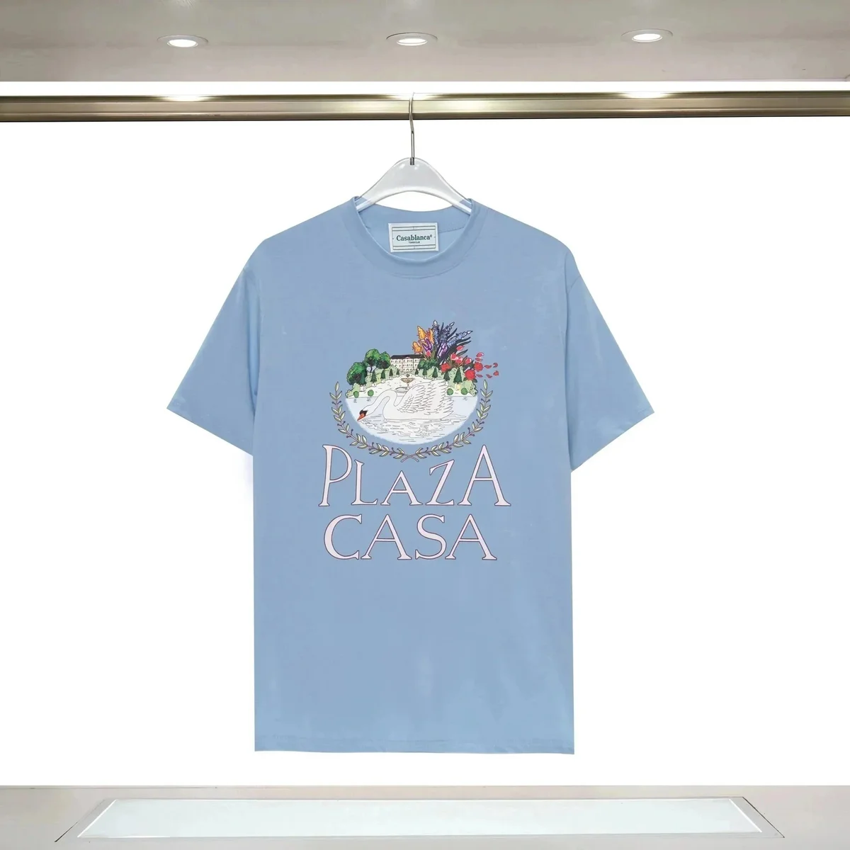 Casablanca Casablanca Plaza Casa Blue Graphic T-Shirt Blue - 1