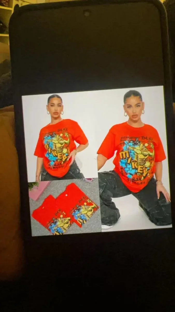 Other Unisex Orange Mickey Mouse T-Shirt Orange - 1