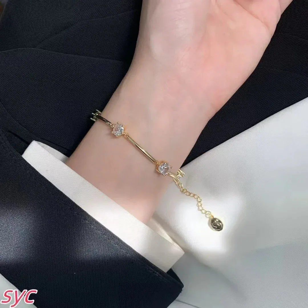 Other Gold Crystal Bracelet Jewelry Gold - 1