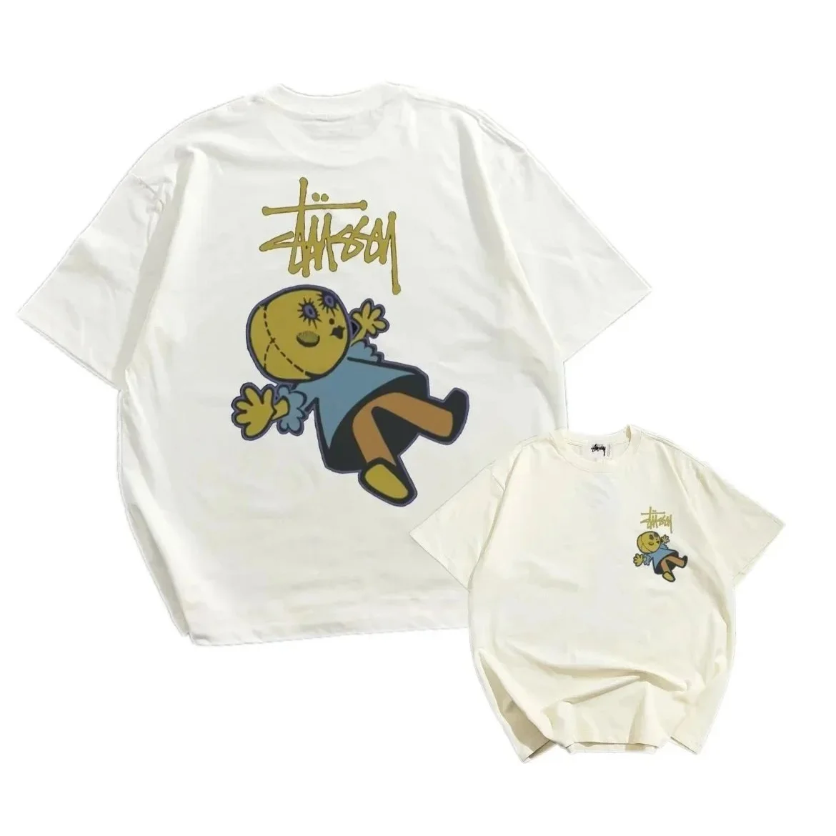 Stussy Stussy Basic Logo Character Cream T-Shirt Cream - 1