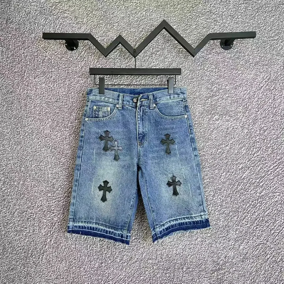 Chrome Hearts Chrome Hearts CH Cross Denim Shorts Blue/Black Blue