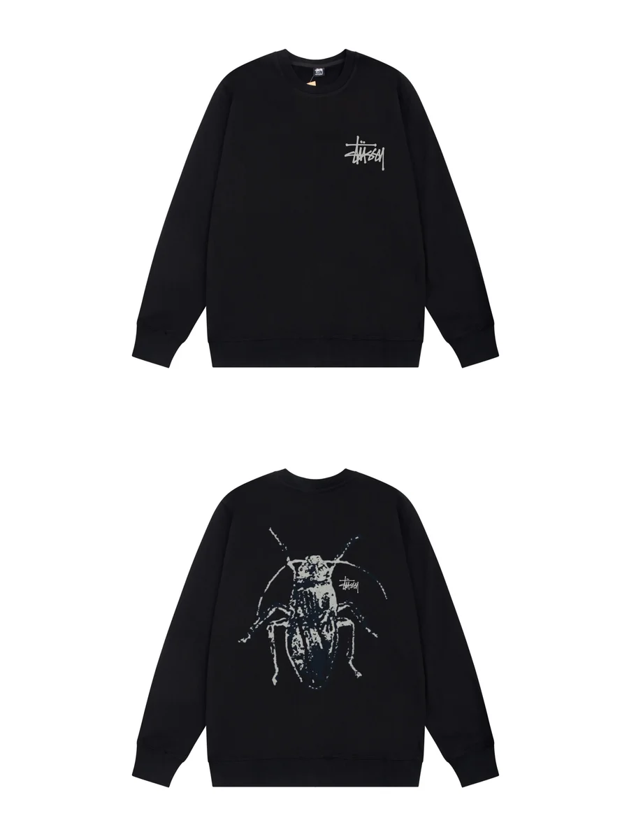Stussy Stussy Stüssy Beetle Print Crewneck Sweatshirt Black Black - 1
