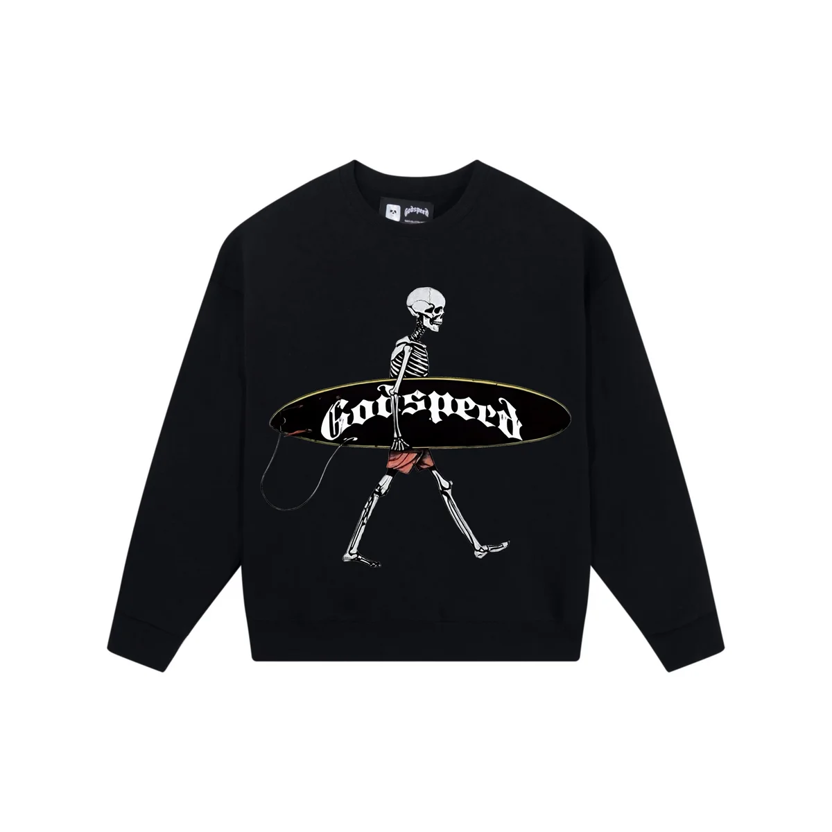 Godspeed Godspeed Black 'Godspeed' Skeleton Crewneck Sweatshirt Black - 1