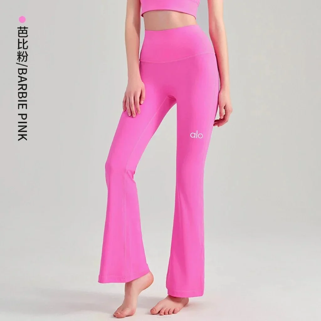 Alo Yoga Alo Yoga Barbie Pink Flare Leggings Pink - 1