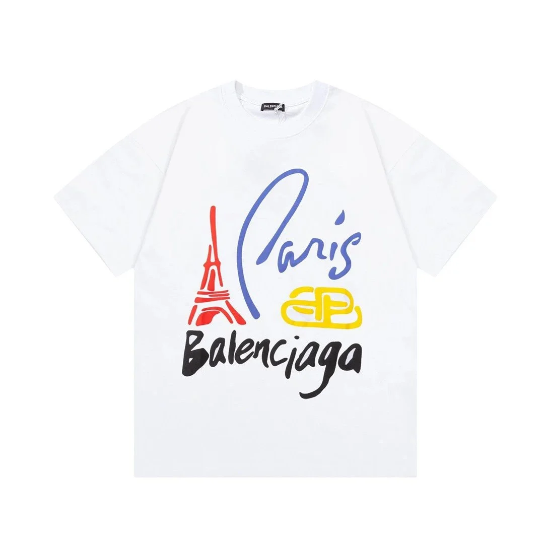 Balenciaga Balenciaga Paris Eiffel Tower T-Shirt White White - 1