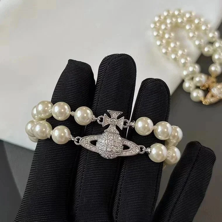 Vivienne Westwood Vivienne Westwood Orb Pearl Bracelet White - 1
