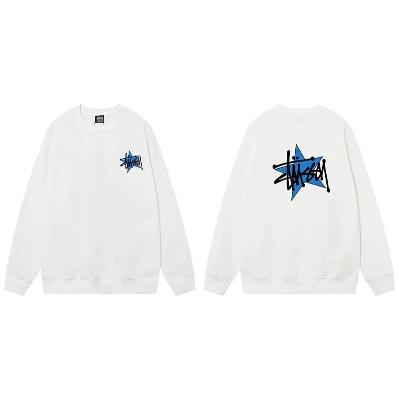 Stussy Stussy Star Print Crewneck Sweatshirt White White - 1