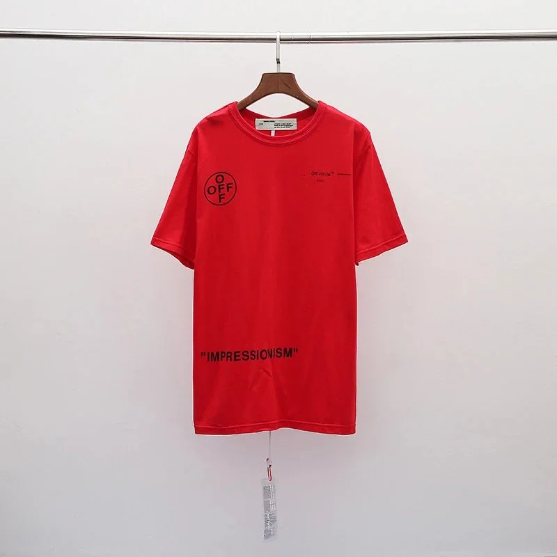 Off-White Off-White OW Red 'Impressionism' T-Shirt Red - 1