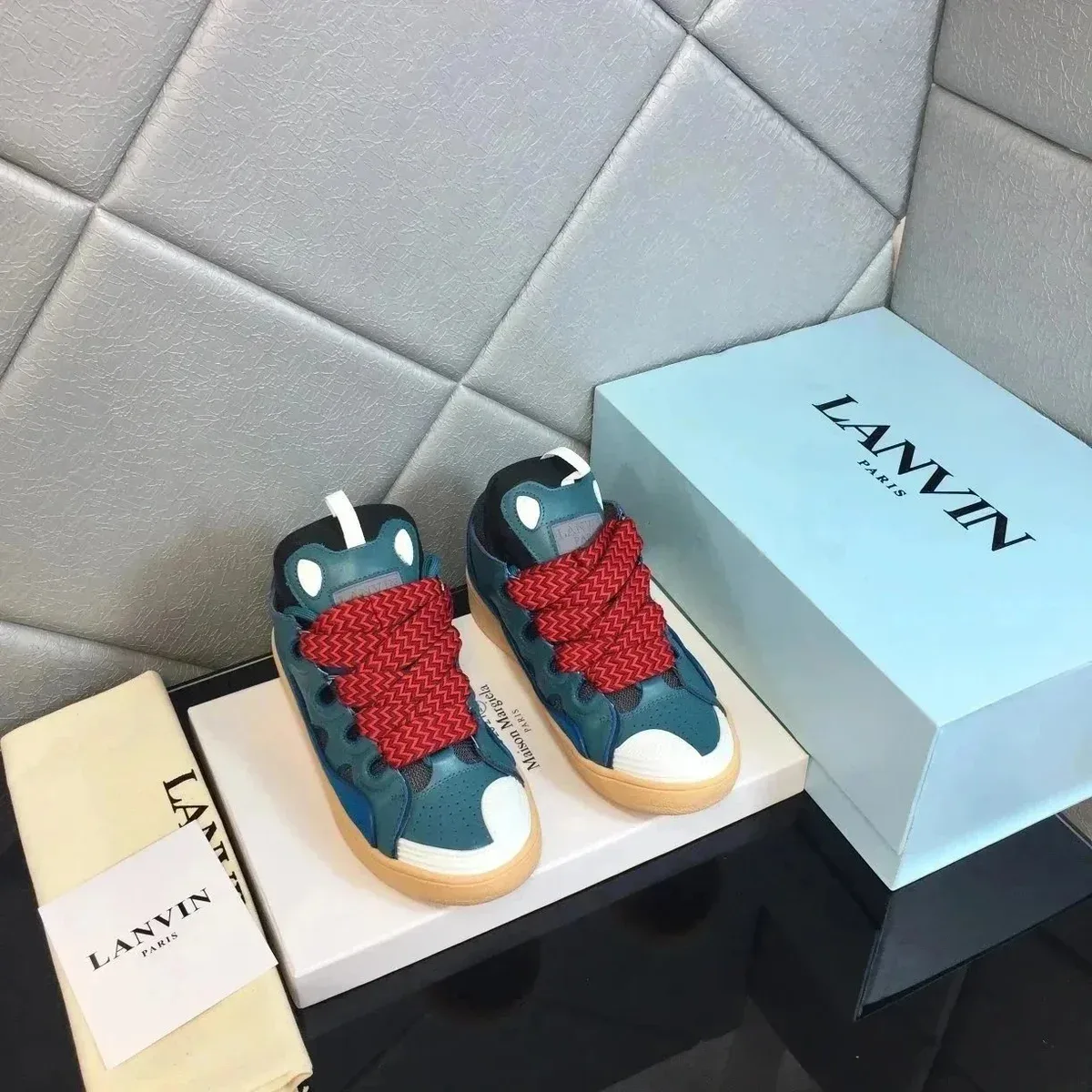 Lanvin Lanvin Maison Margiela Frog Sneakers Blue/Red Blue - 1