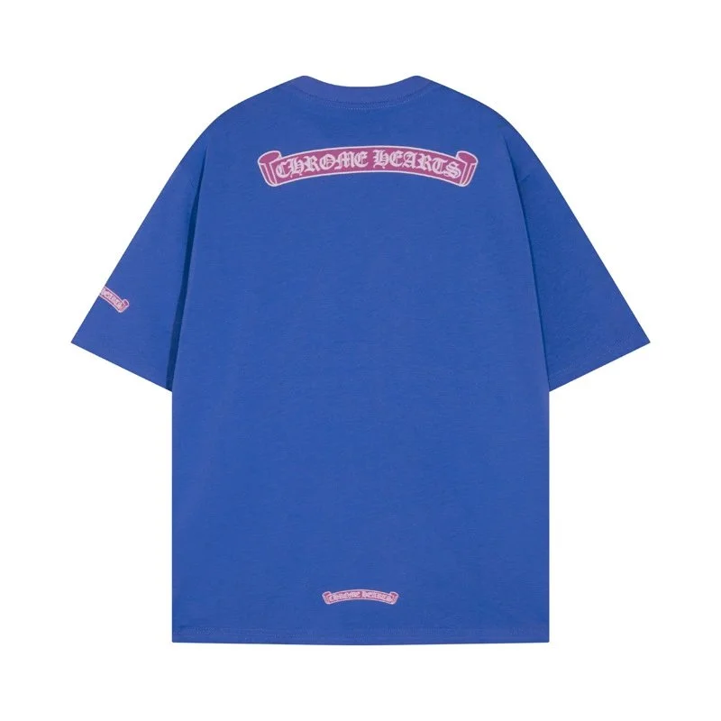 Chrome Hearts Chrome Hearts CH Cross Blue T-Shirt Blue - 1