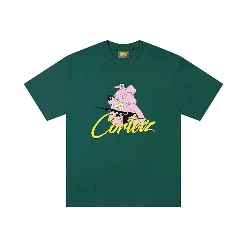 Corteiz Corteiz RTW Pig Gun Tee Forest Green T-Shirt Green - 1